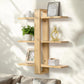 3-Tier Walnut Floating Wall Shelves - Sleek Modern Design for Bedroom, Living Room, Office & Bathroom Decor - Perfect for Displaying Plants, Photos & More - Easy Assembly, No Drilling Required, Shelves for Living Room, Floati Manwatstore