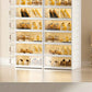 3/6/9 Layers Foldable Shoe Rack Storage Rack for Entry-level Bedroom Wardrobe Transparent Plastic Foldable Shoe Rack Stackable Transparent Folding Shoe Storage Box Easy-to-Assemble Shoe Cabinet with Lid and Door (9 Layers Can Manwatstore