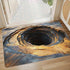 3D Visual Illusion Tree Hole Door Mat Natural Rock Texture Design Rectangular Entryway Rug Indoor Outdoor Anti-slip Carpet Manwatstore