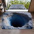 3D Visual Illusion Tree Hole Door Mat Natural Rock Texture Design Rectangular Entryway Rug Indoor Outdoor Anti-slip Carpet Manwatstore