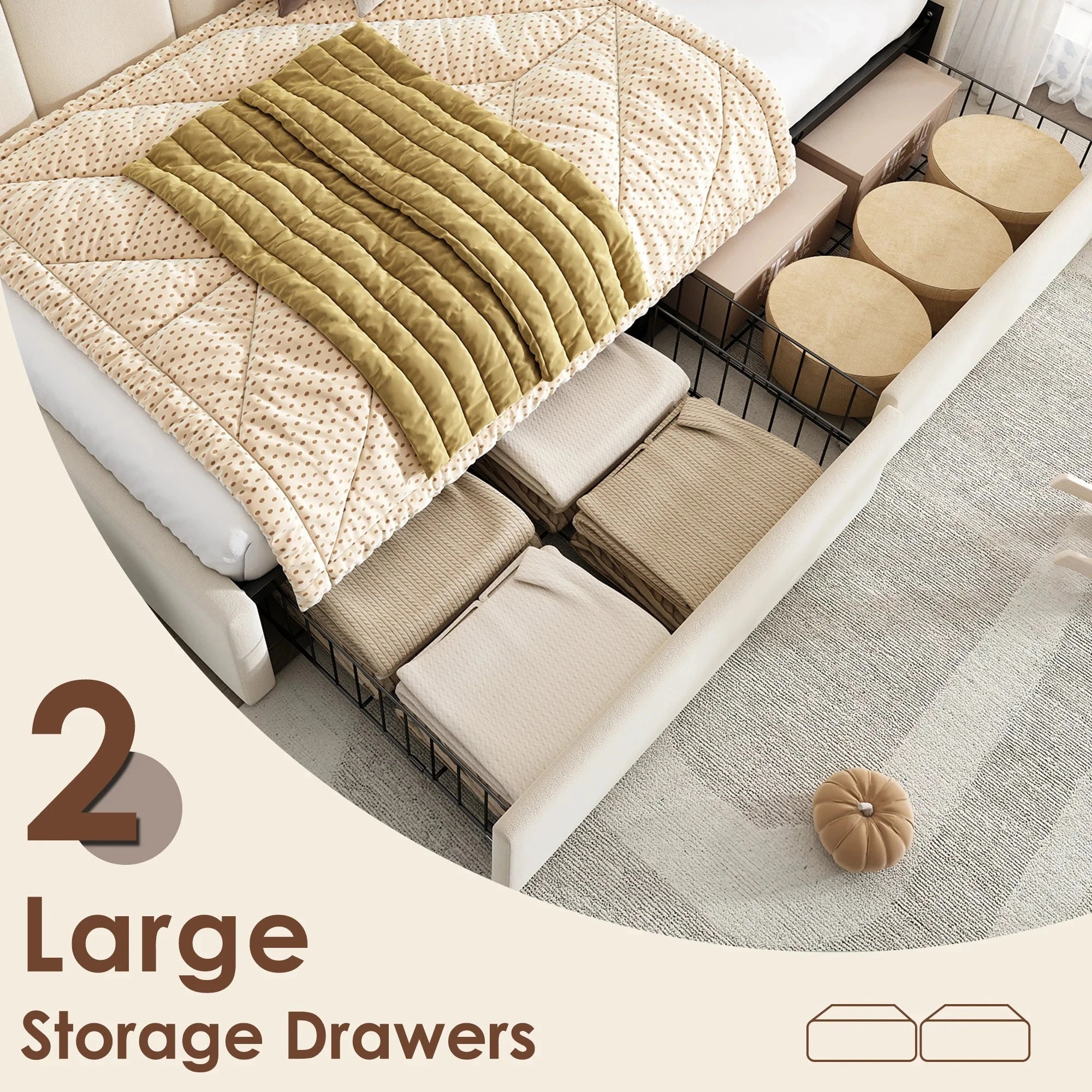3FT Single Sofa Bed with Drawer Storage – Daybed Frame (No Mattress) Manwatstore