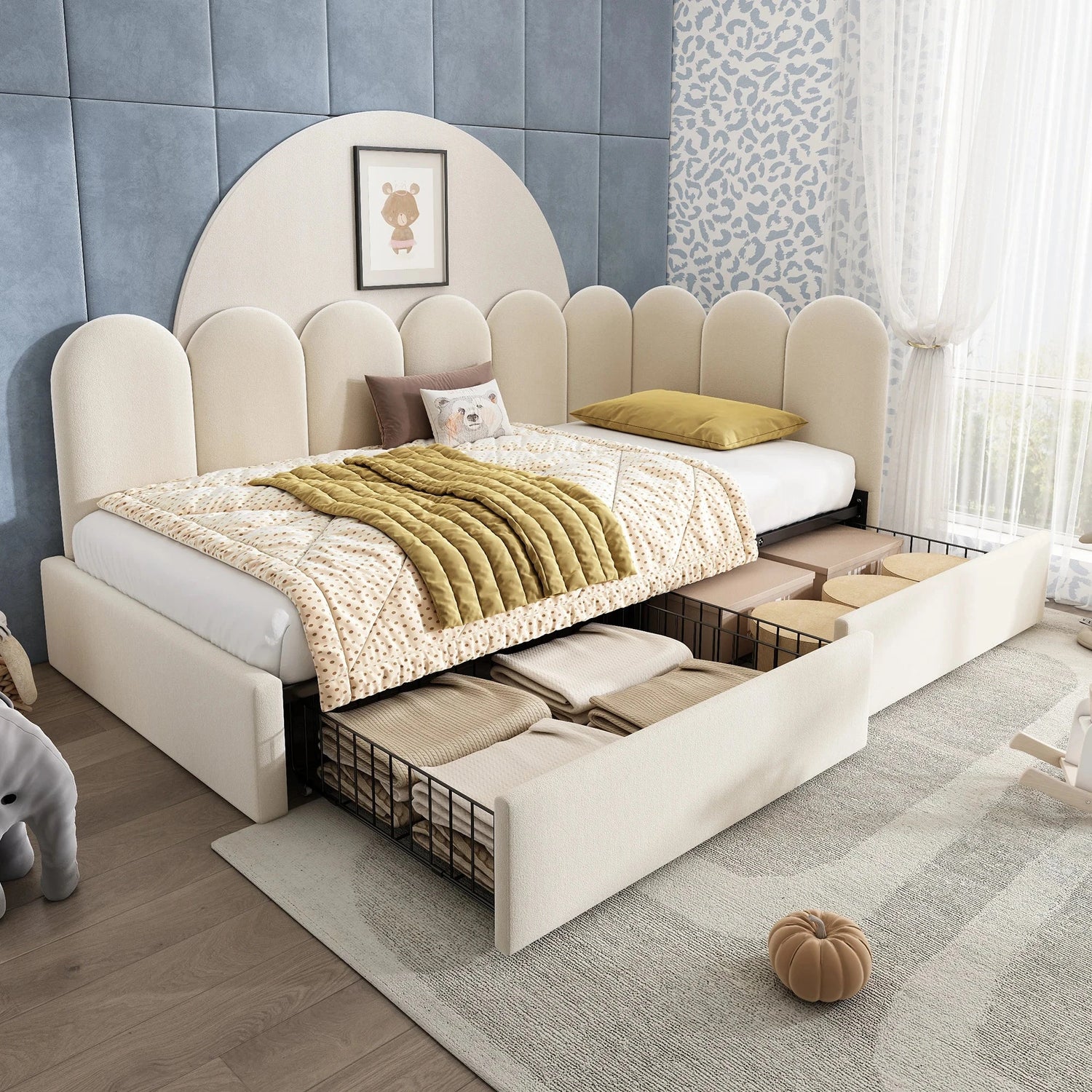 3FT Single Sofa Bed with Drawer Storage – Daybed Frame (No Mattress) Manwatstore
