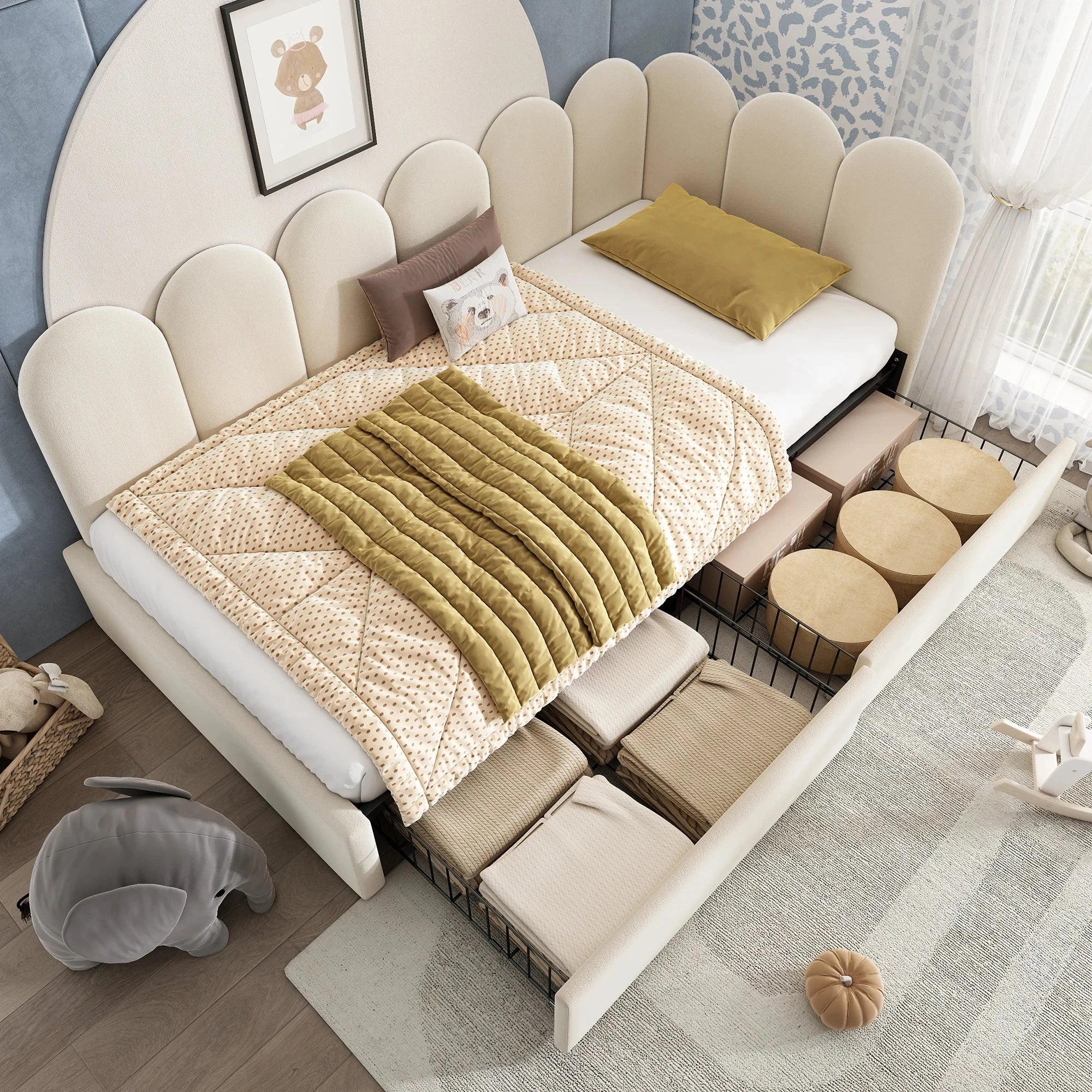 3FT Single Sofa Bed with Drawer Storage – Daybed Frame (No Mattress) Manwatstore