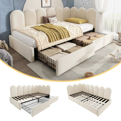 3FT Single Sofa Bed with Drawer Storage – Daybed Frame (No Mattress) Manwatstore