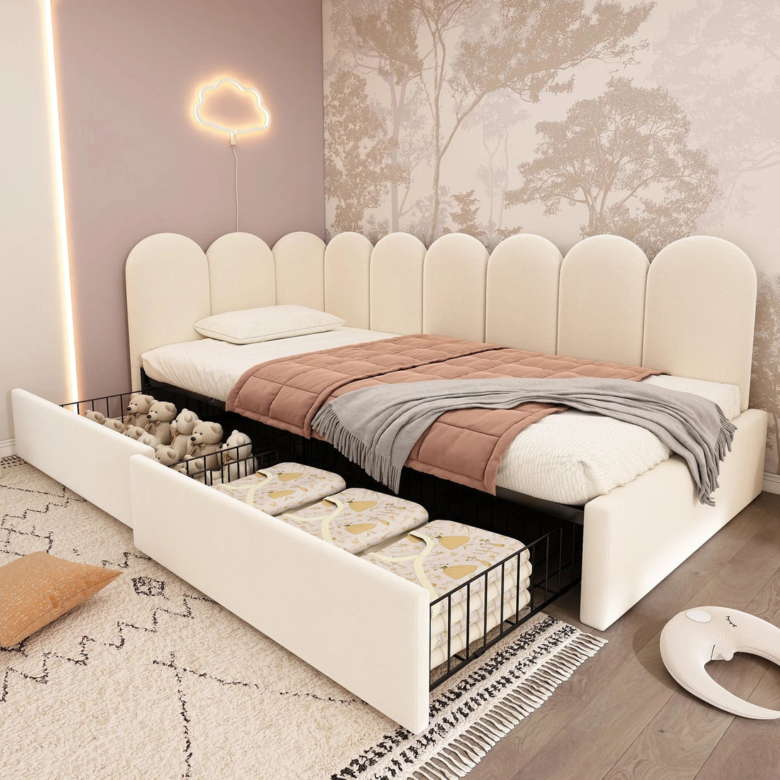 3FT Single Sofa Bed with Drawer Storage – Daybed Frame (No Mattress) Manwatstore