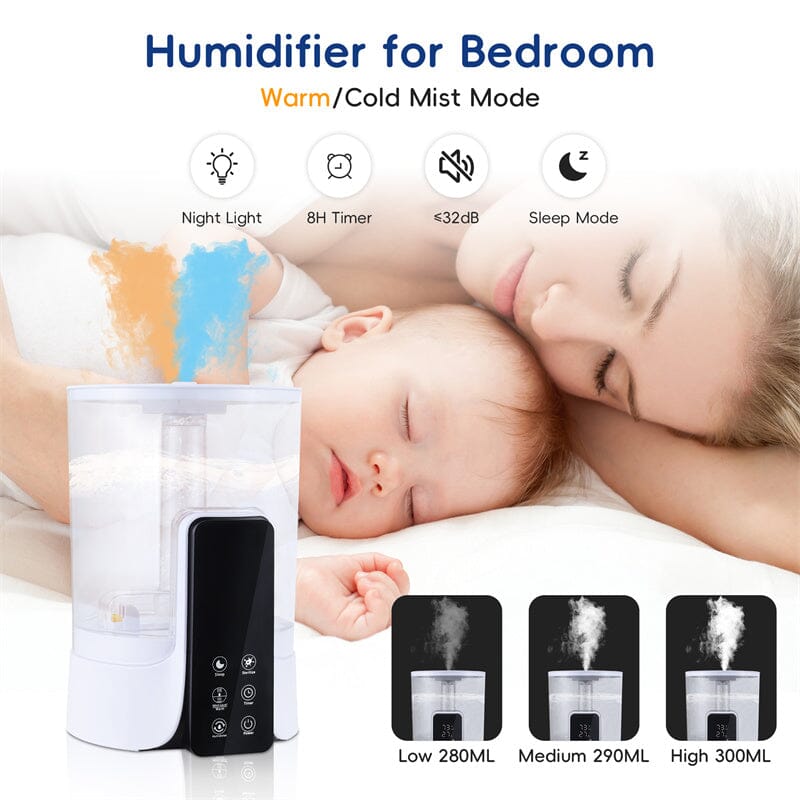 6L Large-capacity Humidifier Intelligent Timed Heating Spray UV Sterilization Intelligent Remote Control 0 Manwatstore