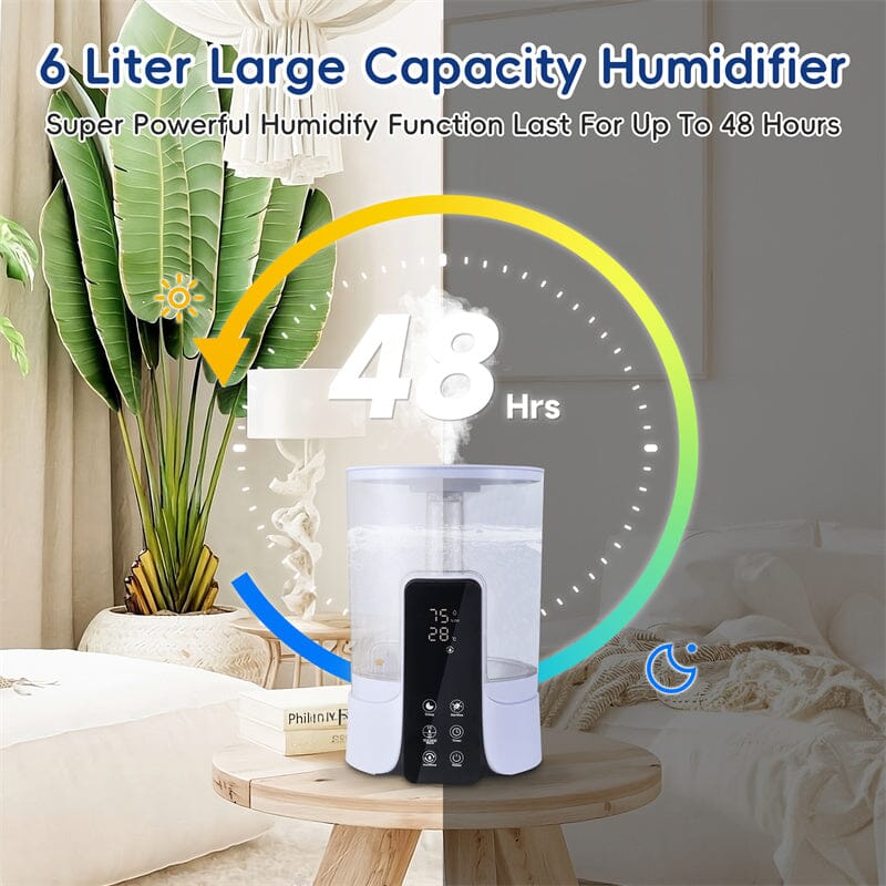 6L Large-capacity Humidifier Intelligent Timed Heating Spray UV Sterilization Intelligent Remote Control 0 Manwatstore