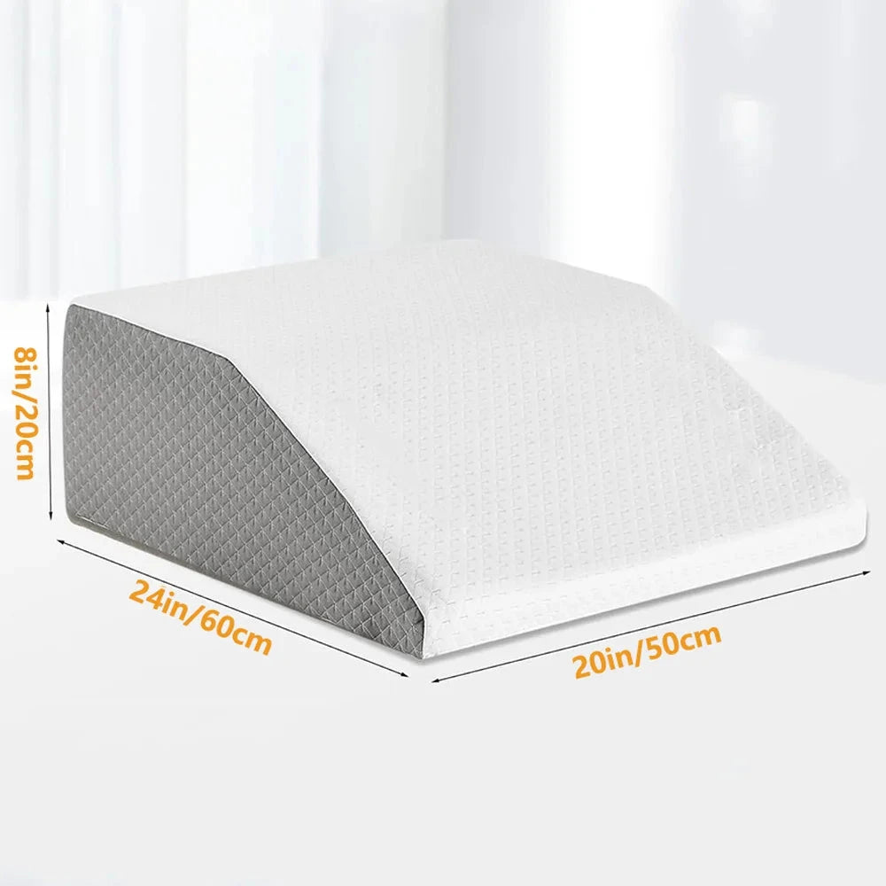 8-Inch Memory Foam Leg Elevation Pillow – Wedge Support for Sleeping & Relaxation Memory Foam Medicted Pillows Manwatstore