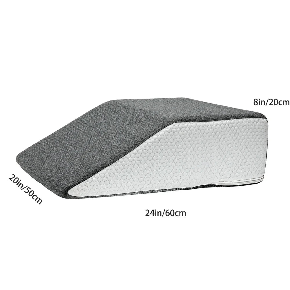 8-Inch Memory Foam Leg Elevation Pillow – Wedge Support for Sleeping & Relaxation Memory Foam Medicted Pillows Manwatstore