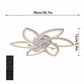 Modern Flower Shape Ceiling Fan With LED Lights-  Adjustable 6-Gear Speed Dimmable Ceiling Fan
