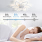 Modern Flower Shape Ceiling Fan With LED Lights-  Adjustable 6-Gear Speed Dimmable Ceiling Fan