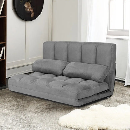 FlexiLounge Folding Floor Sofa Chair with Adjustable Backrest & Pillows
