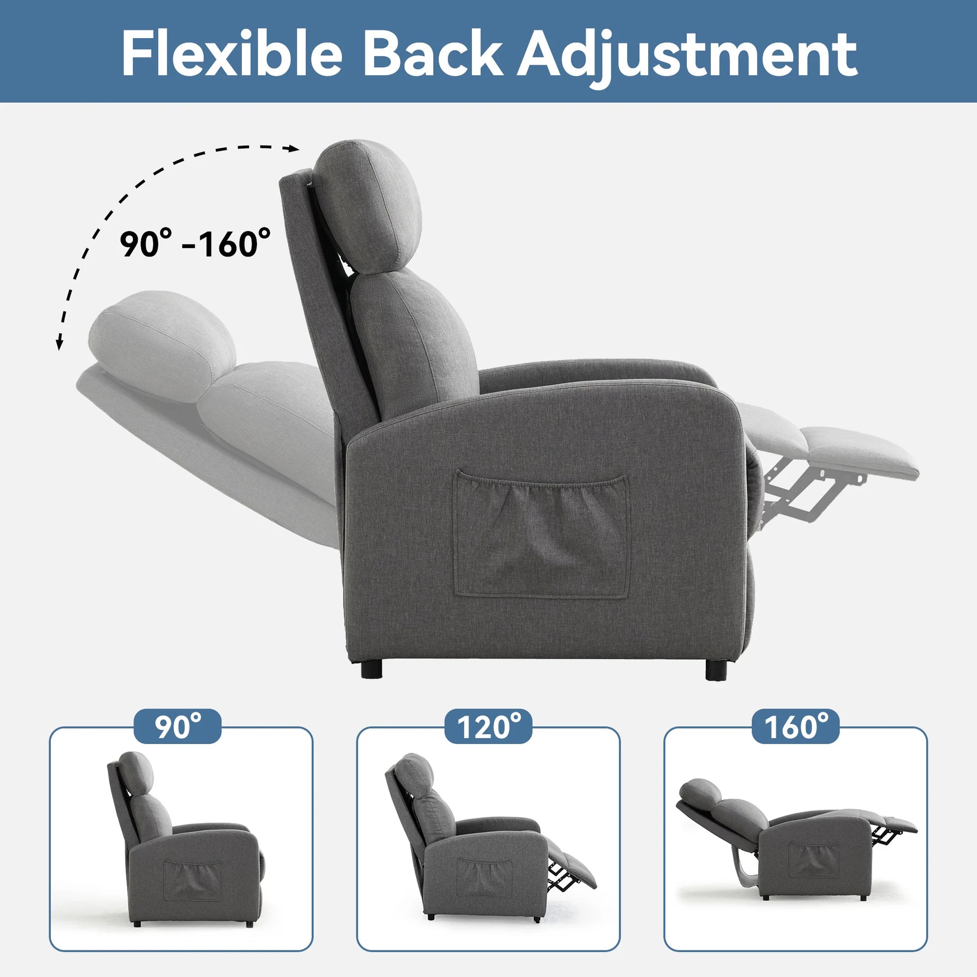 Relaxo Push-Back Recliner Chair with Lumbar Support & Adjustable Leg Rest - Manwatstore