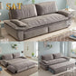 Queen Size Sleeper Sofa Bed 73.2" | 3-in-1 Velvet Pull-Out Convertible Couch