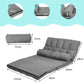 FlexiLounge Folding Floor Sofa Chair with Adjustable Backrest & Pillows