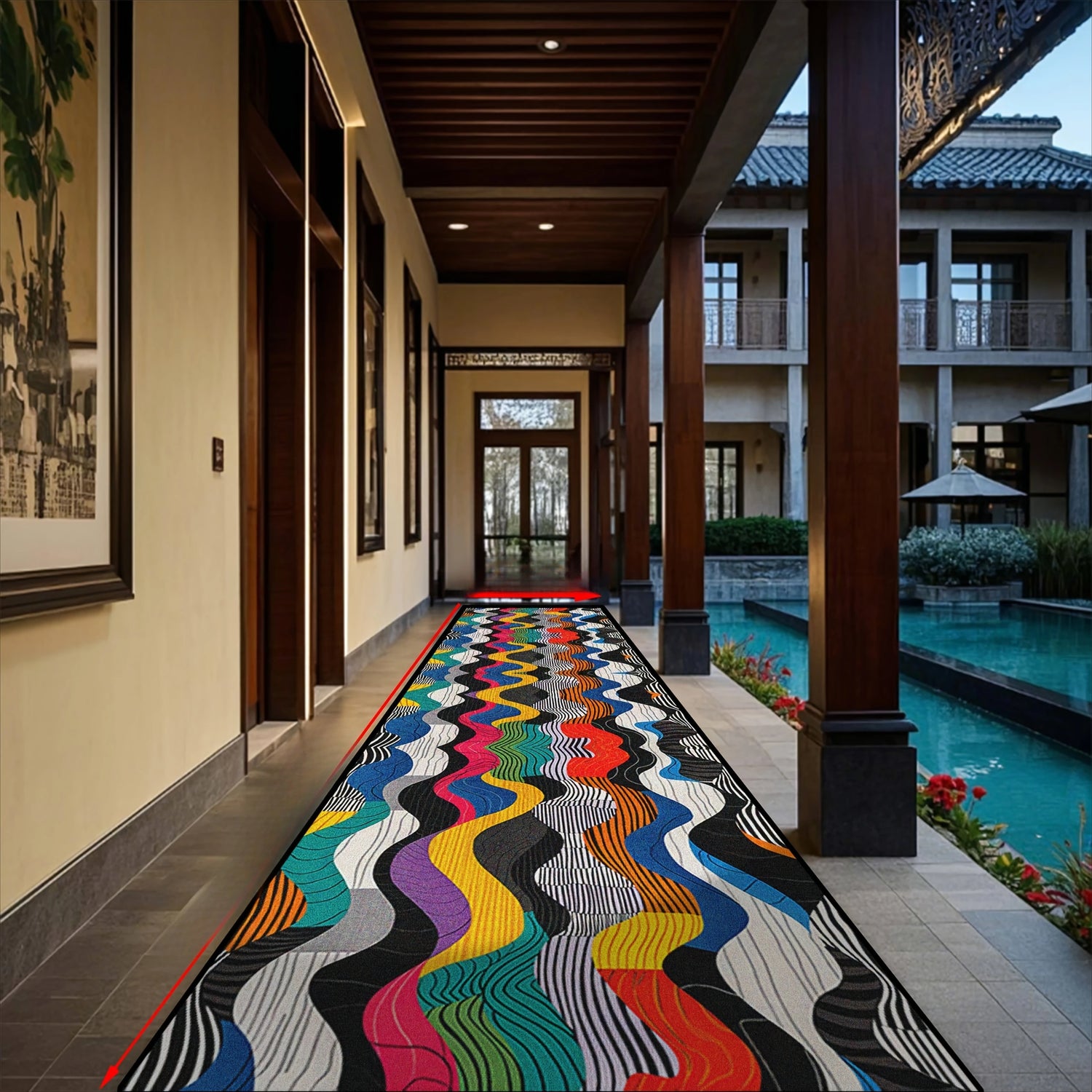 Long Rectangular Carpet Decorative Rug Suitable for Both Home and Commercial Spaces Including Living Rooms, Sofa Pads, Bedrooms