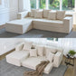 Modular L-Shape Sofa Bed – Corduroy Cloud Corner Couch