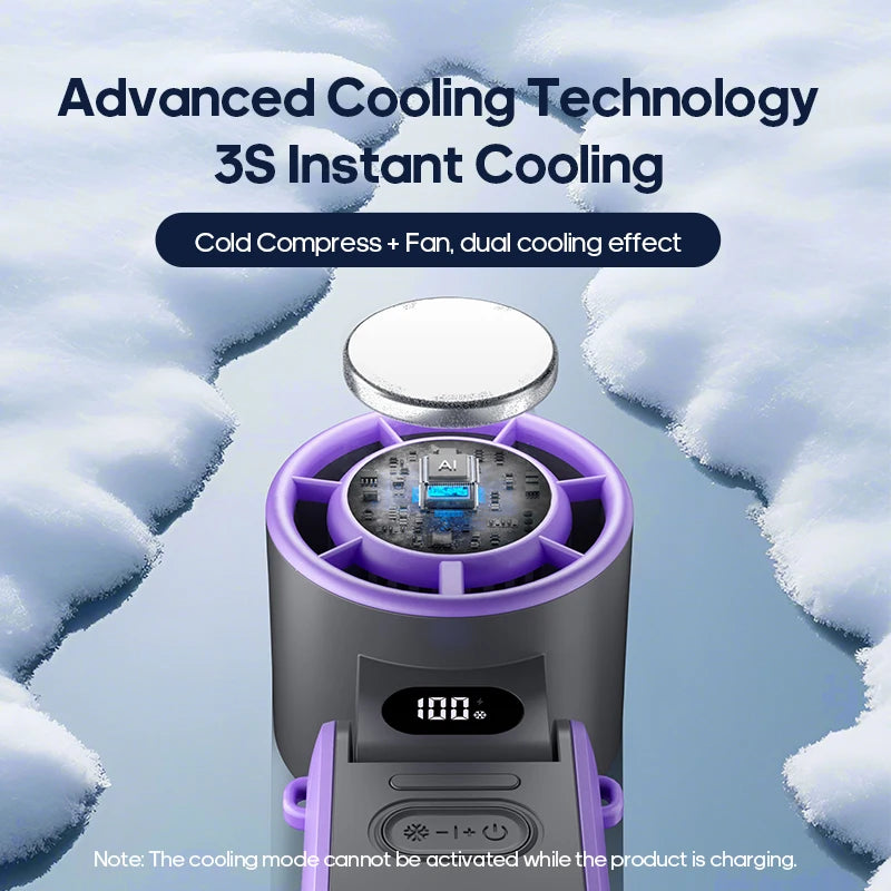 Portable High Speed Cooling Handheld Fan 3600mAh Rechargeable 100 Speed Adjustable Mini Foldable Air Cooling Turbo Fan &amp; Lanyard