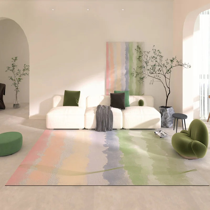 Modern Style Bedroom Decor Green Carpet Large Area Carpets for Living Room Washable Lounge Plush Floor Mat Fluffy Soft Study Rug
