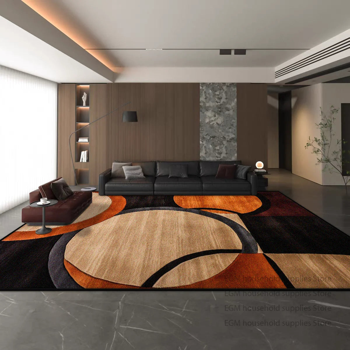 Modern American Style Carpet for Living Room Decoration Bedroom Bedside Large Area Rug Home Entrance Antiskid Absorbent Bath Mat