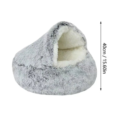 Winter Plush Pet Cat Bed Round Cat Cushion Cat House Warm Cats Basket Pet Sleep Bag Kitten Nest Kennel for Pet Dog Cats