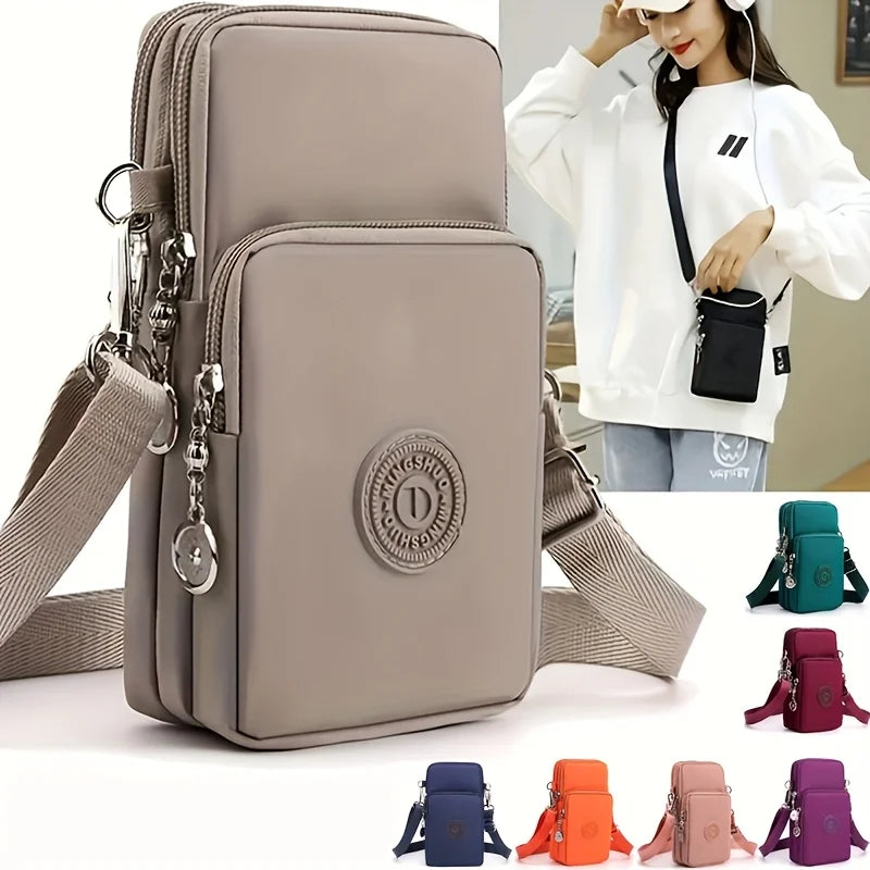 Small Crossbody Bags for Women Mini Mobile Phone Purses with Crossbody Strap Phone Purse Shoulder Bag Nylon Arm Bag