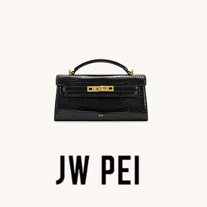 JW PEI handbag Noor crocodile pattern bag new high-end hand-held French crossbody bag women&