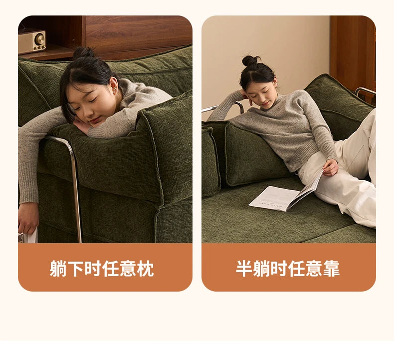 Modular Folding Sofa Bed – Retro Style Compression Lounge Sofa for Living Room & Bedroom