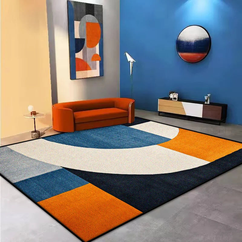Modern Large Living Room Carpet Decoration Bedroom Washable Geometric Large Area Rugs Non-slip Area Rug Coffee Tables Mat