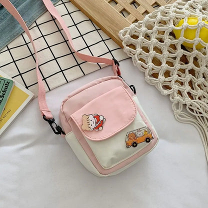 Girls Crossbody Purse Cute Crossbody Bag Nylon Little Purses Mini Shoulder Bags Wallets for Girls
