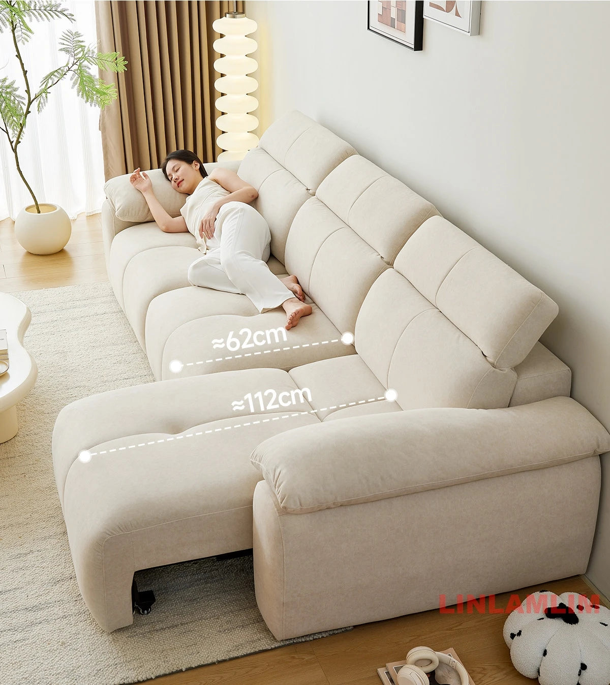 Modern Convertible Sofa Bed – Aesthetic Minimal Sofa Cum Bed