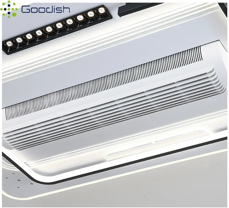 Luxury Bladeless Smart Ceiling Fan with Ambient LED Lighting