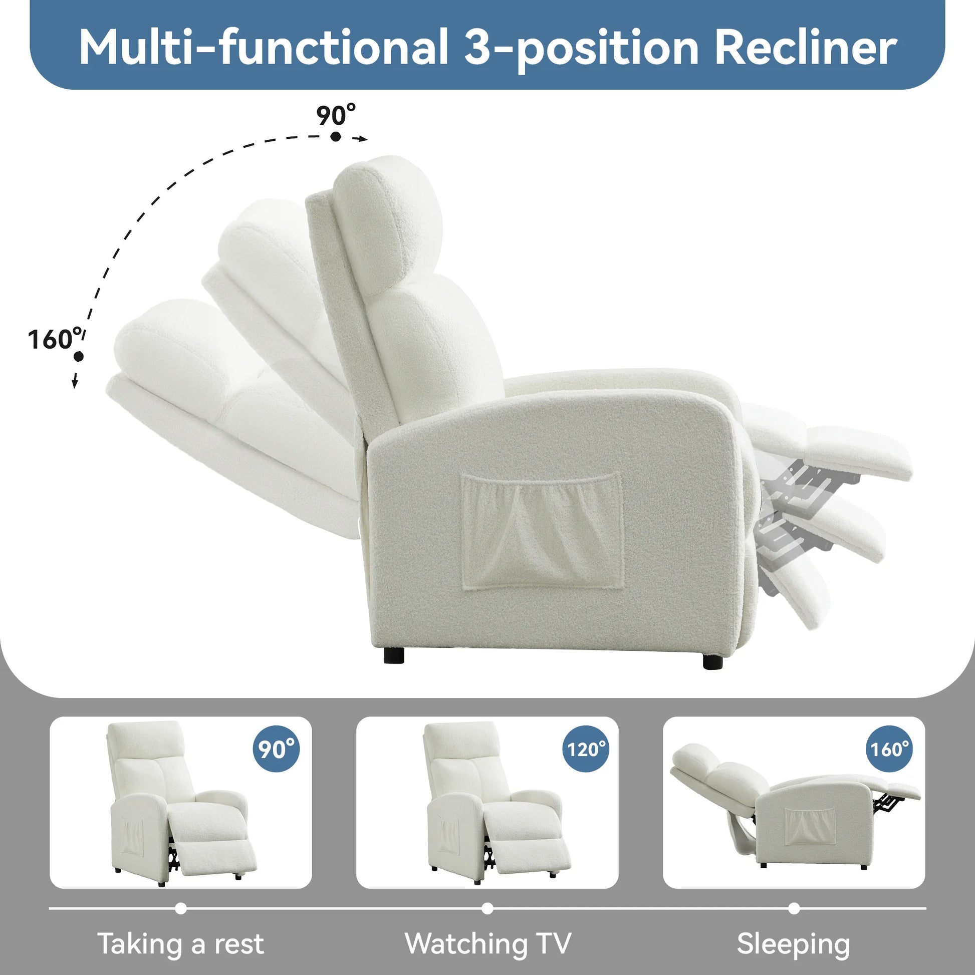 Relaxo Push-Back Recliner Chair with Lumbar Support & Adjustable Leg Rest - Manwatstore