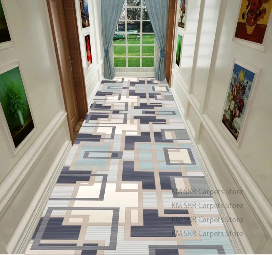 Corridor Carpet Long Hallway Area Rug Geometric Living Room Hall Carpets Kitchen Aisle Mat Room Decoration Floor Mats Alfombra