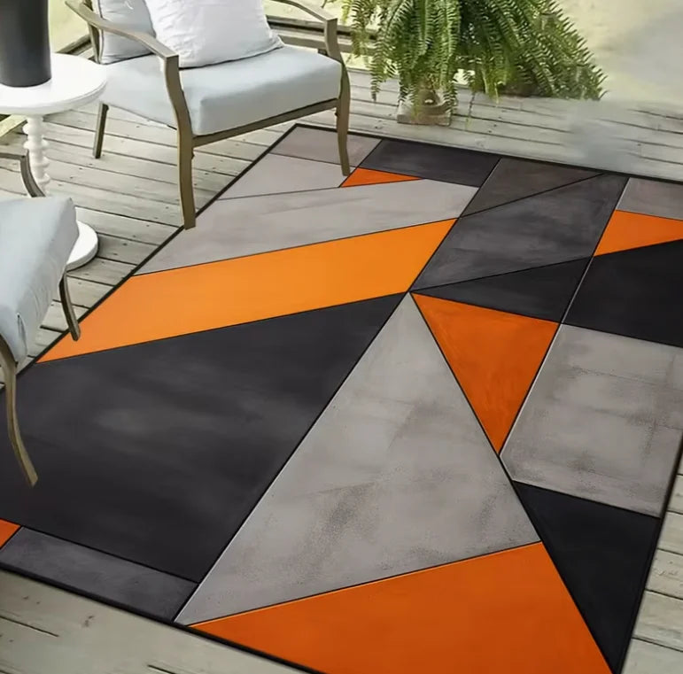 Imitation Cashmere Geometric Carpet Modern Art-Style Digital Printed Carpet Comfortable and Beautiful, Versatile Decoration Mats