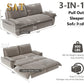 Queen Size Sleeper Sofa Bed 73.2" | 3-in-1 Velvet Pull-Out Convertible Couch
