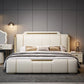 Modern Italian Luxe Leather Upholstered Bed