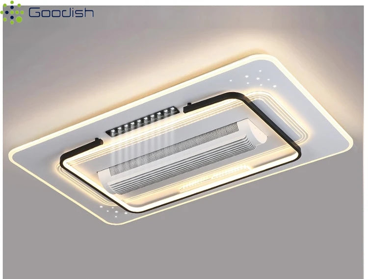 Luxury Bladeless Smart Ceiling Fan with Ambient LED Lighting