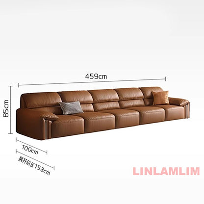 EliteLounge Electric Leather Sofa Bed with Adjustable Seating & Chaise - Manwatstore