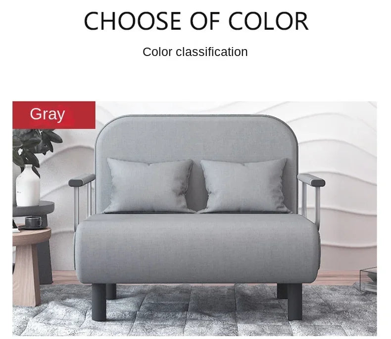 Modern Grey Sofa Bed – Folding Recliner for Small Apartments