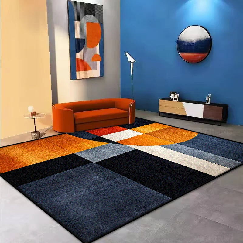 Modern Large Living Room Carpet Decoration Bedroom Washable Geometric Large Area Rugs Non-slip Area Rug Coffee Tables Mat