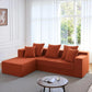 Modular L-Shape Sofa Bed – Corduroy Cloud Corner Couch