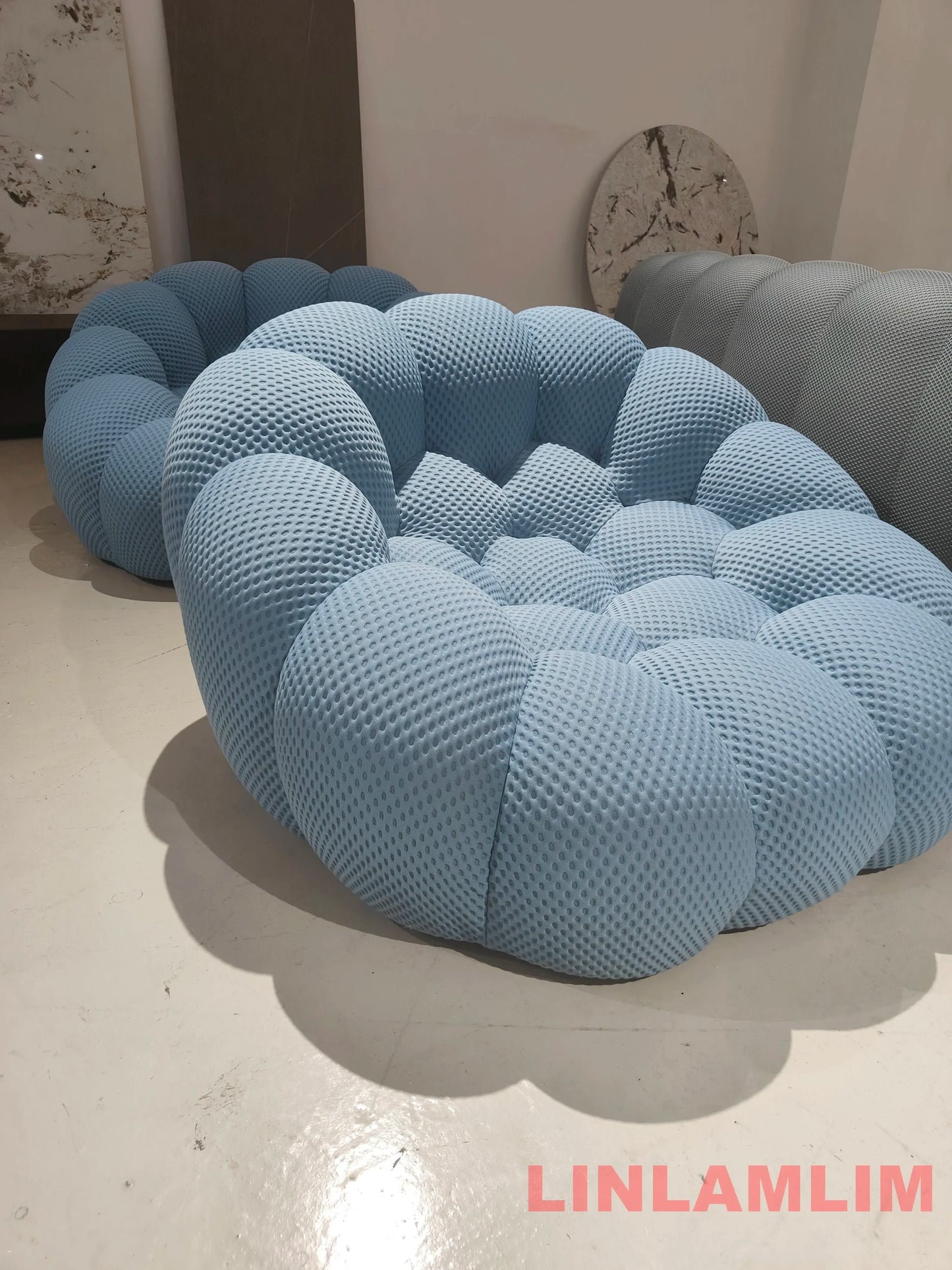 Modular Curved Cloud Sofa – Contemporary Fabric Sectional Couch