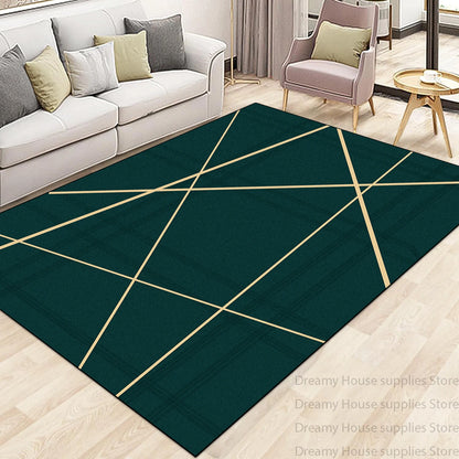 Modern Light Luxury Carpet Living Room Machine Washable Home Decoration Non-slip Rug Bedroom Dining Room Easy Clean Foot Mat