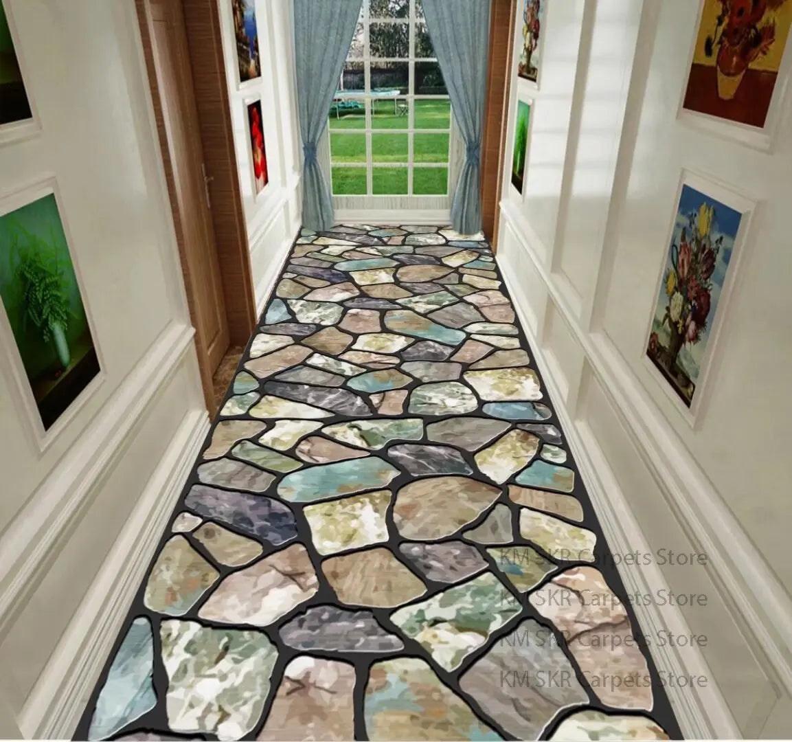 Corridor Carpet Long Hallway Area Rug Geometric Living Room Hall Carpets Kitchen Aisle Mat Room Decoration Floor Mats Alfombra