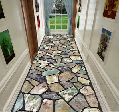 Corridor Carpet Long Hallway Area Rug Geometric Living Room Hall Carpets Kitchen Aisle Mat Room Decoration Floor Mats Alfombra