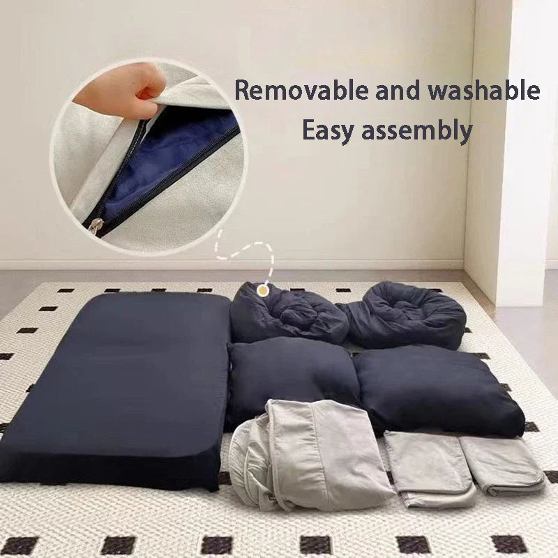 ZenLounge Giant Bean Bag Sofa Bed – Adjustable Floor Lounger - Manwatstore