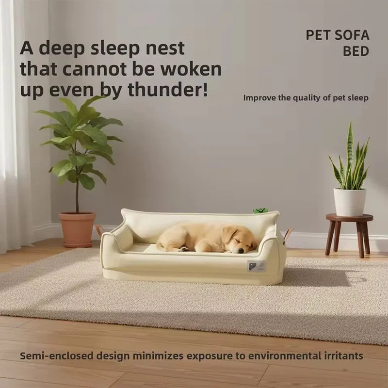 Waterproof Four Seasons Dog Bed Scratch Resistant Bite Proof Removable Washable Pet Sleeping Pad Comfort Large Pet Nest Cushion