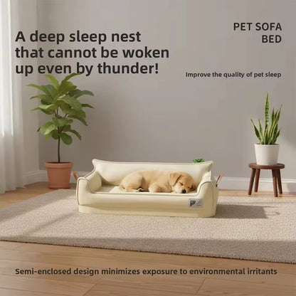 Waterproof Four Seasons Dog Bed Scratch Resistant Bite Proof Removable Washable Pet Sleeping Pad Comfort Large Pet Nest Cushion