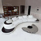 Milano Luxe Curved Leather Sectional Sofa